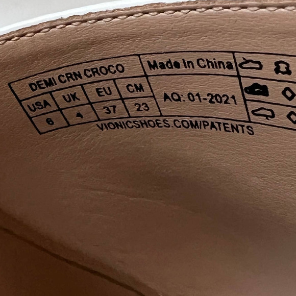 Vionic Citrine Demi Slide Sandal in White Leather Size 6 - Picture 10 of 10